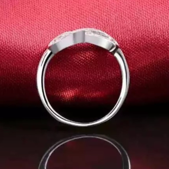 NEW INFINITY 925 STERLING SILVER DIAMOND RING - Picture 6 of 6